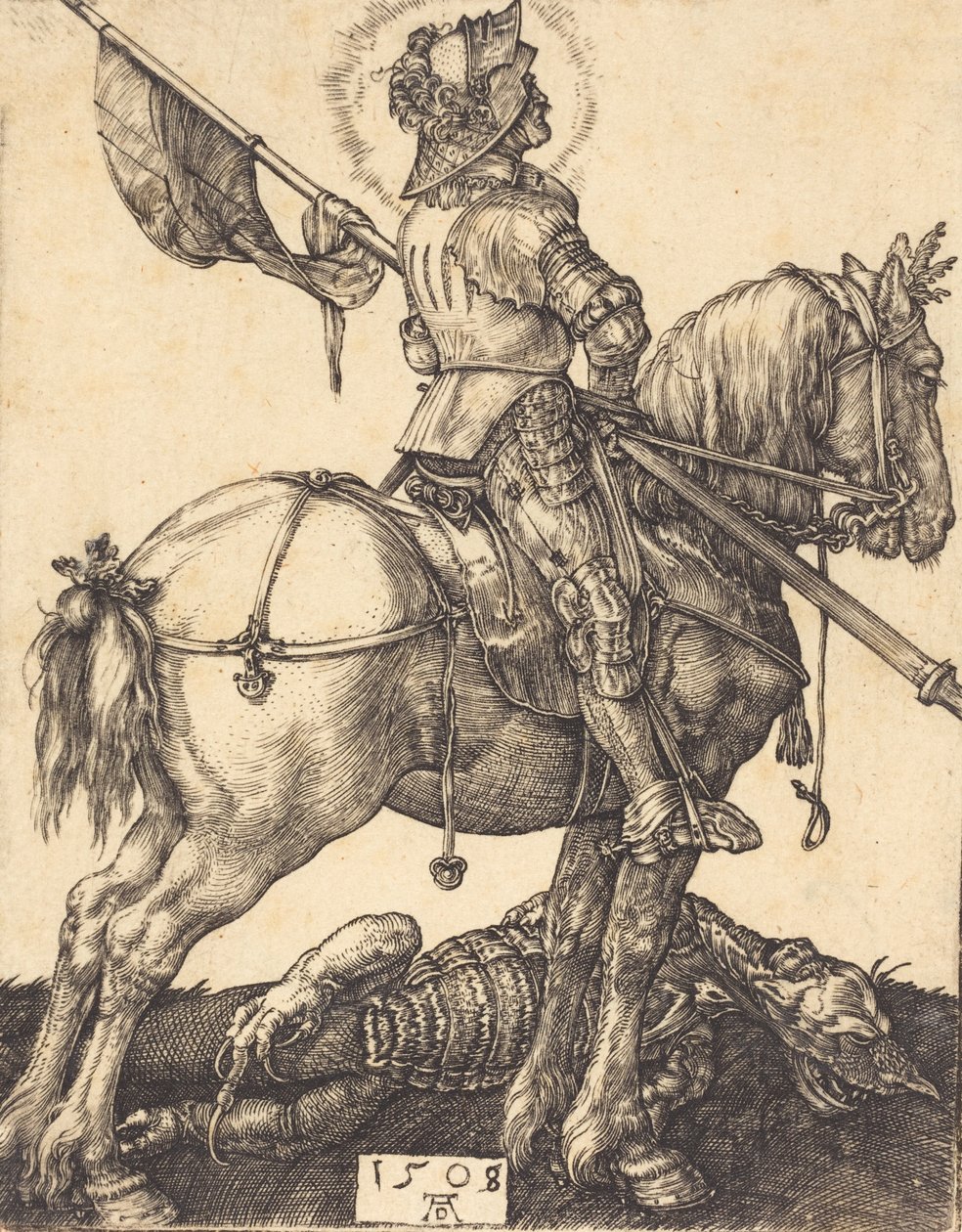 Sankt Georg til hest, 1508. af Albrecht Dürer