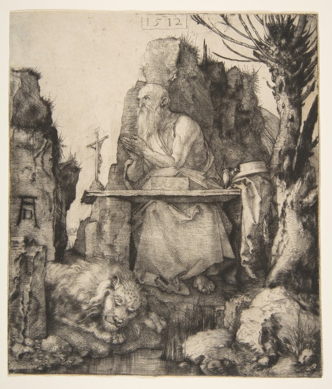 Sankt Hieronymus ved Pollard Willow, 1512. af Albrecht Dürer