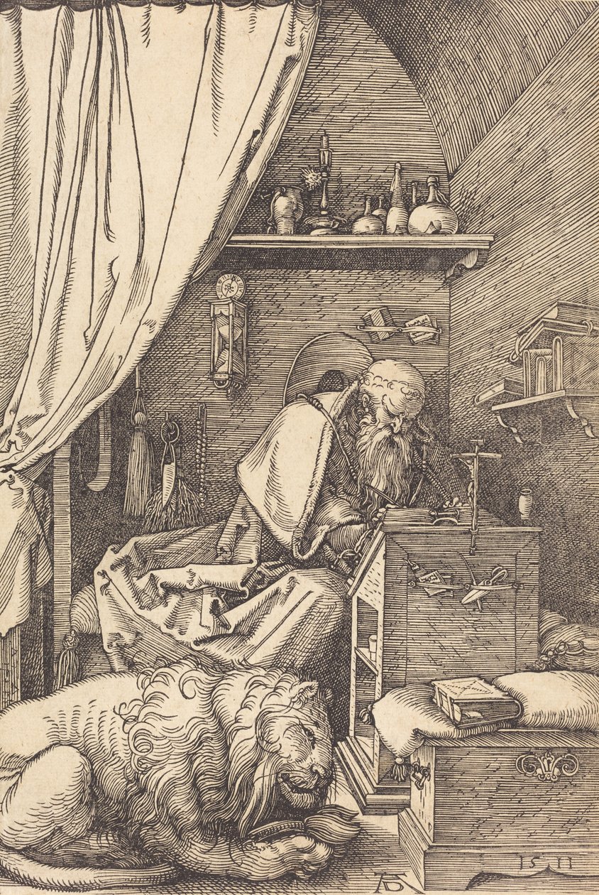 Sankt Hieronymus i hans celle, 1511. af Albrecht Dürer