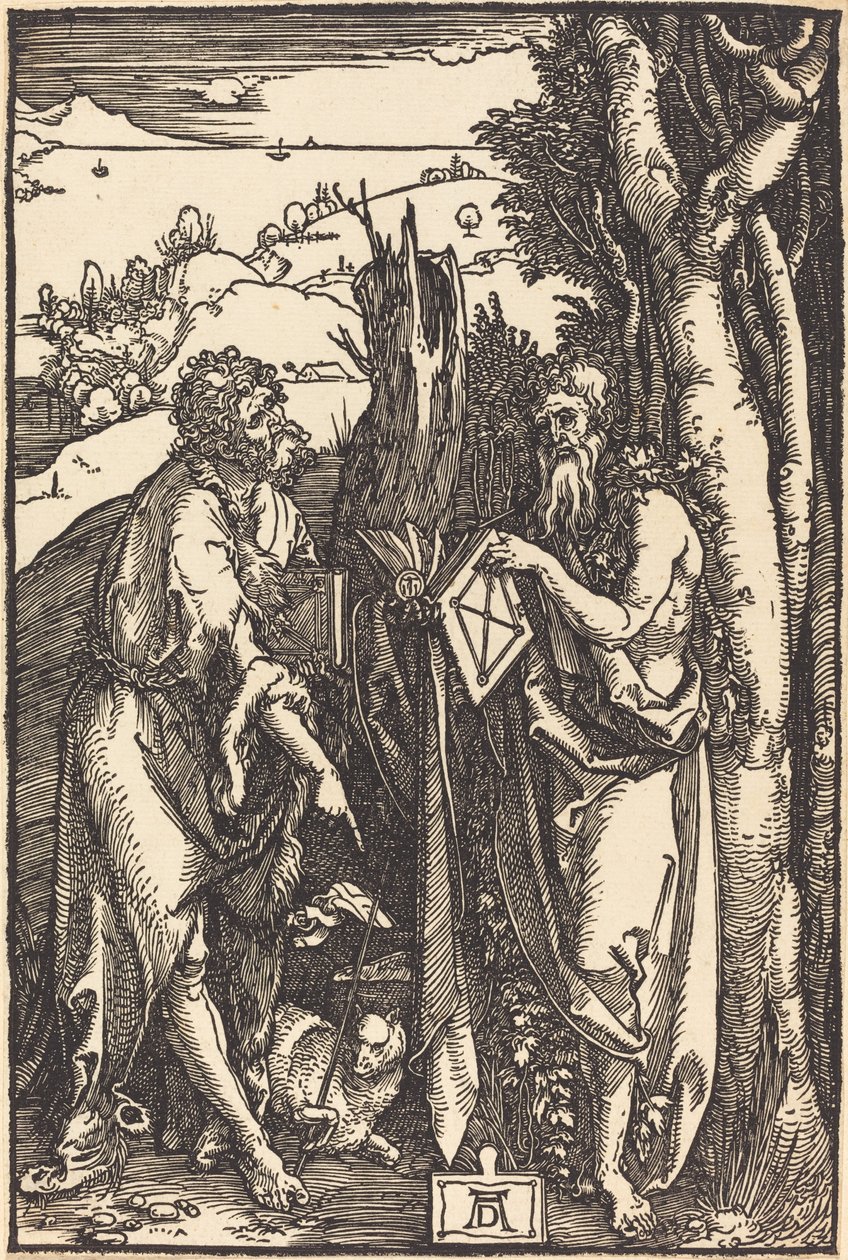 Sankt Johannes Døberen og Sankt Onuphrius af Albrecht Dürer