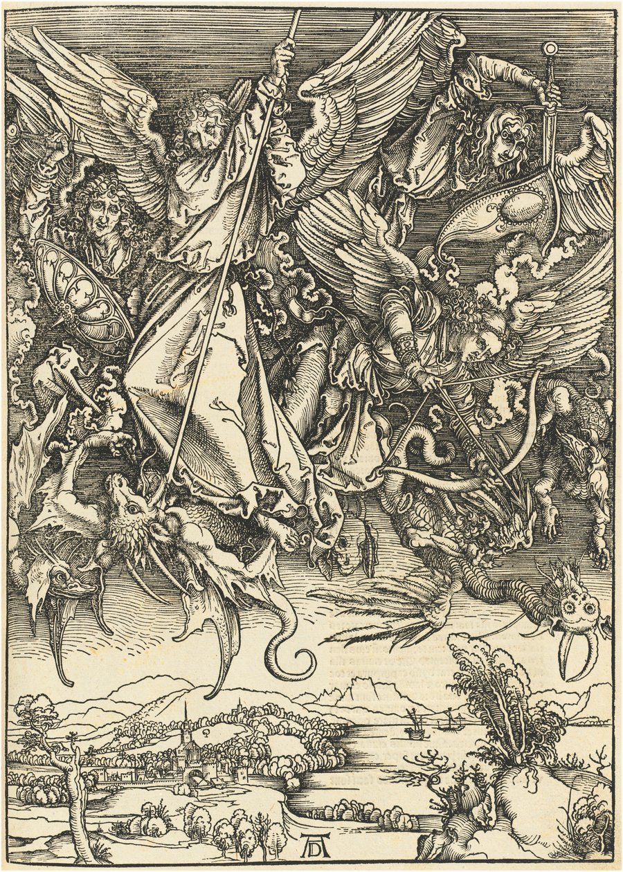 Sankt Michael kæmper mod dragen af Albrecht Dürer