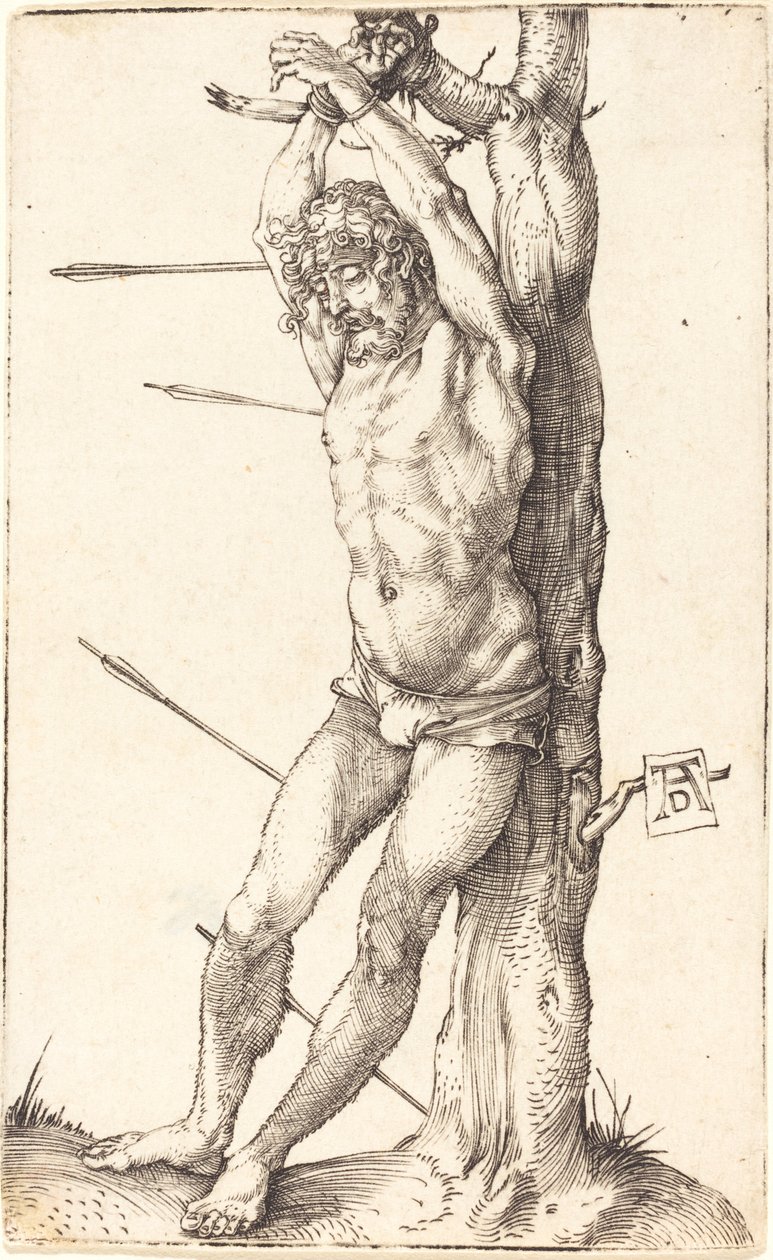 Sankt Sebastian bundet til træet af Albrecht Dürer