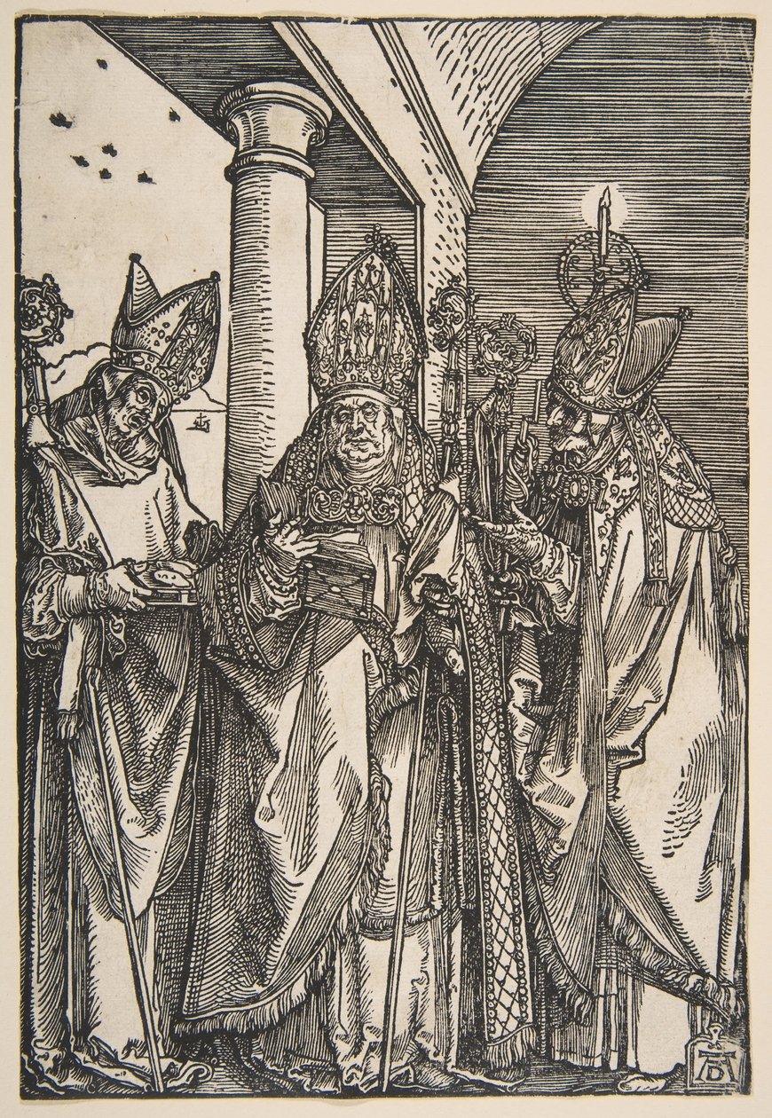 Saints Nicholas, Ulrich og Erasmus.n.d. af Albrecht Dürer