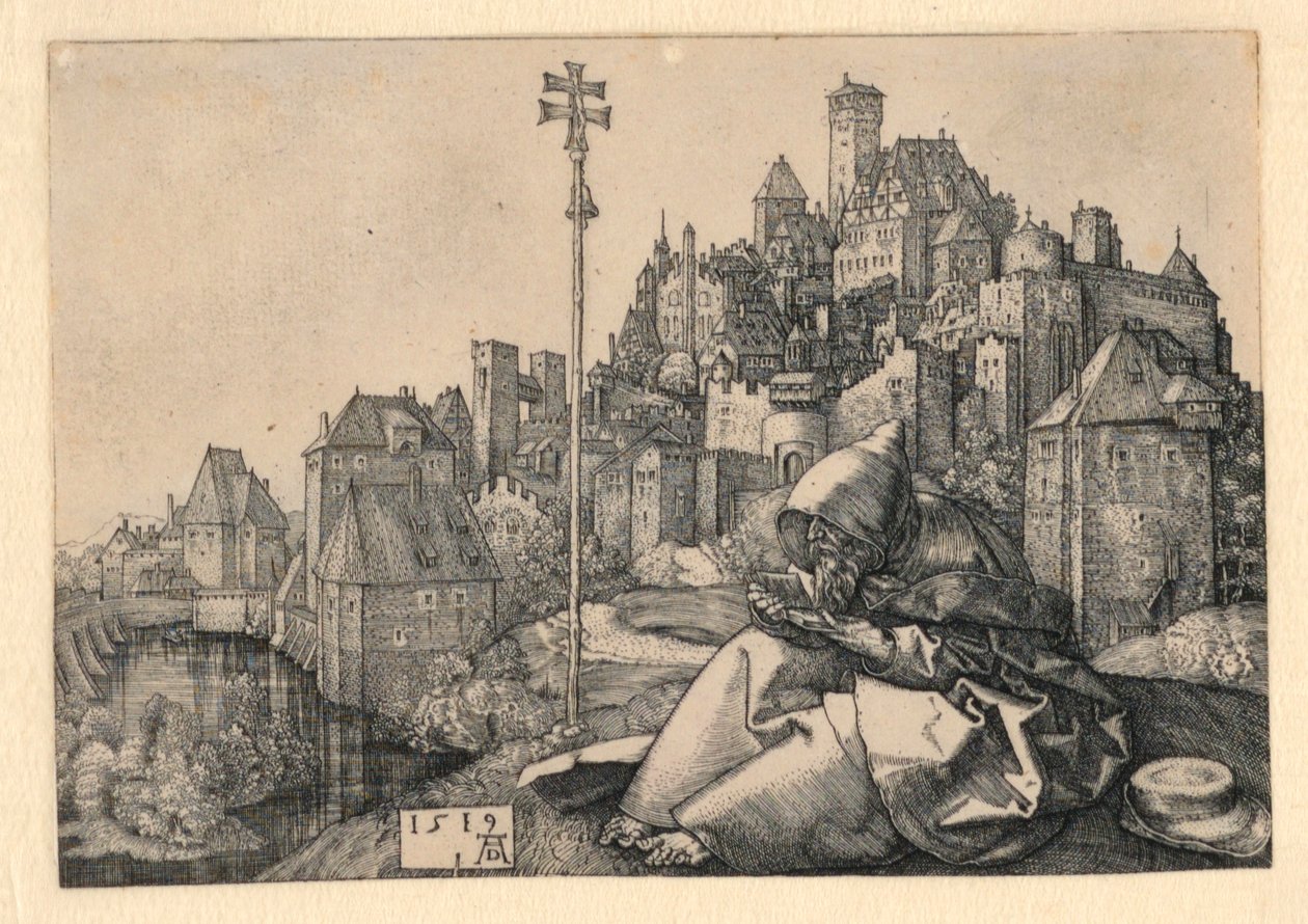 St. Anthony Reading af Albrecht Dürer