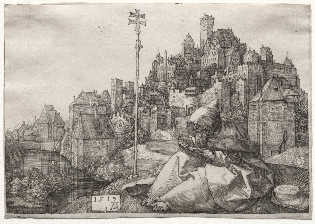 St. Anthony Reading af Albrecht Dürer