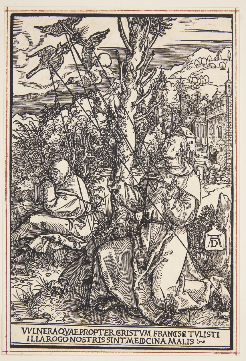 St. Francis modtager stigmata af Albrecht Dürer