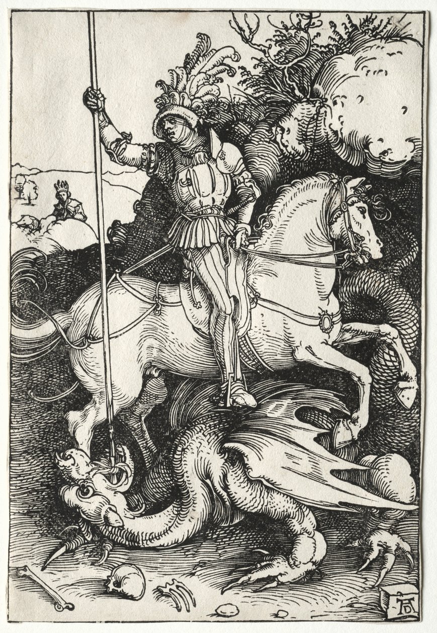 St. George dræber dragen, 1500-tallet. af Albrecht Dürer