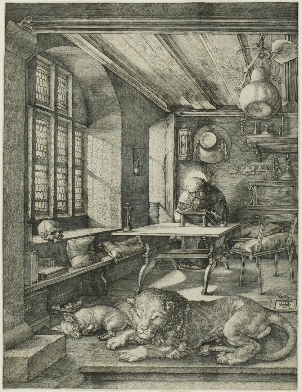 St. Hieronymus i hans studie af Albrecht Dürer