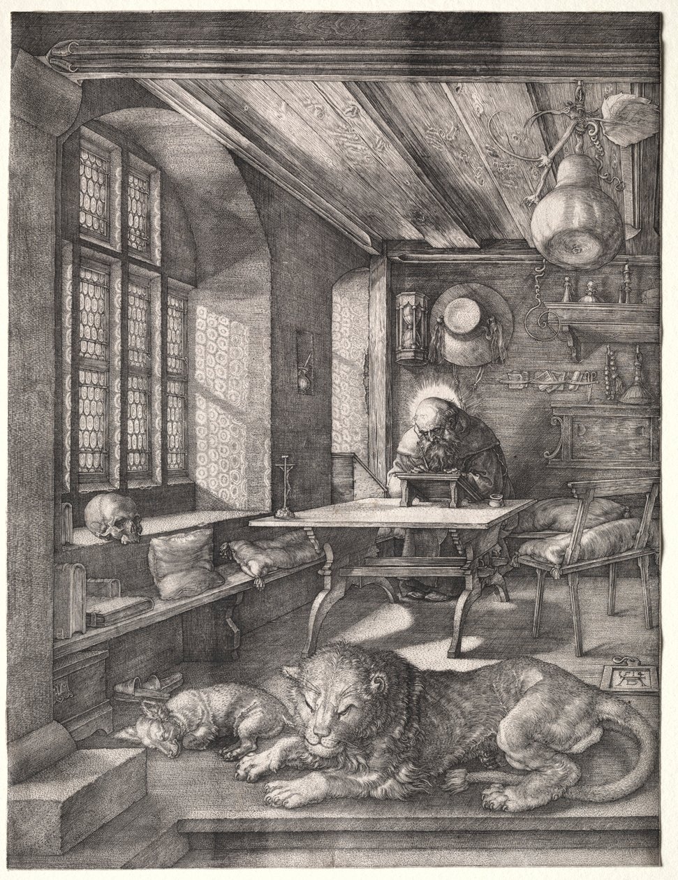 St. Hieronymus i hans studie, 1514. af Albrecht Dürer