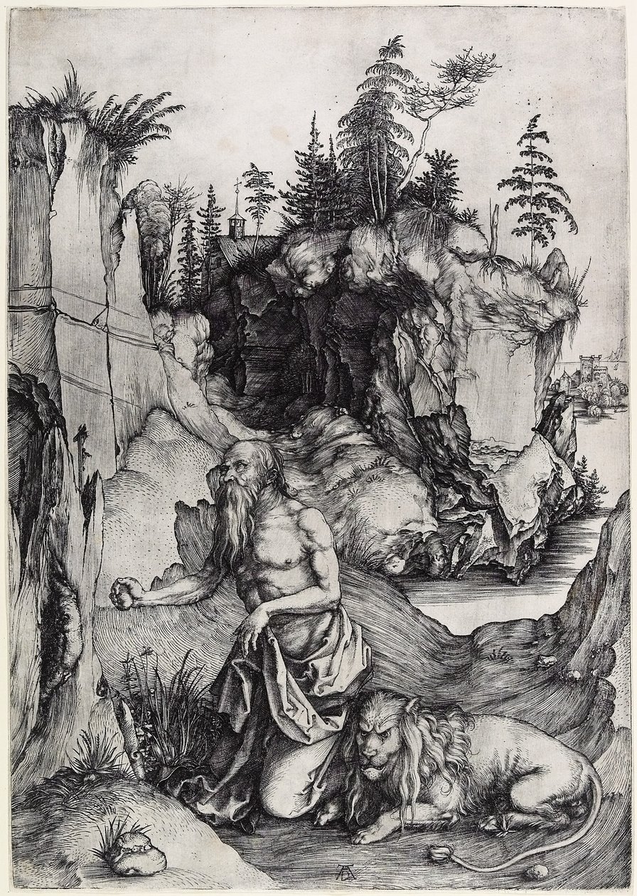 Sankt Hieronymus i bod, ca. 1497 af Albrecht Dürer