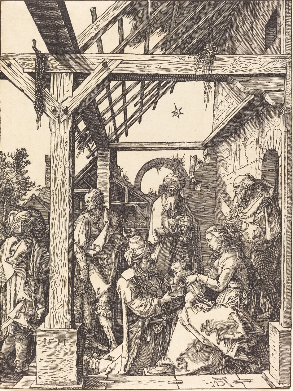 Magiernes tilbedelse, 1511. af Albrecht Dürer