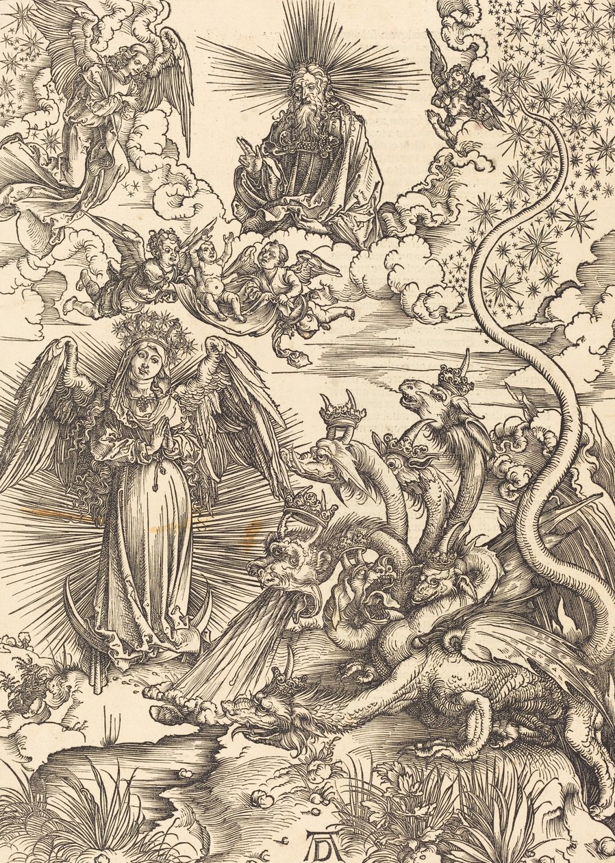Den apokalyptiske kvinde, 1498. af Albrecht Dürer