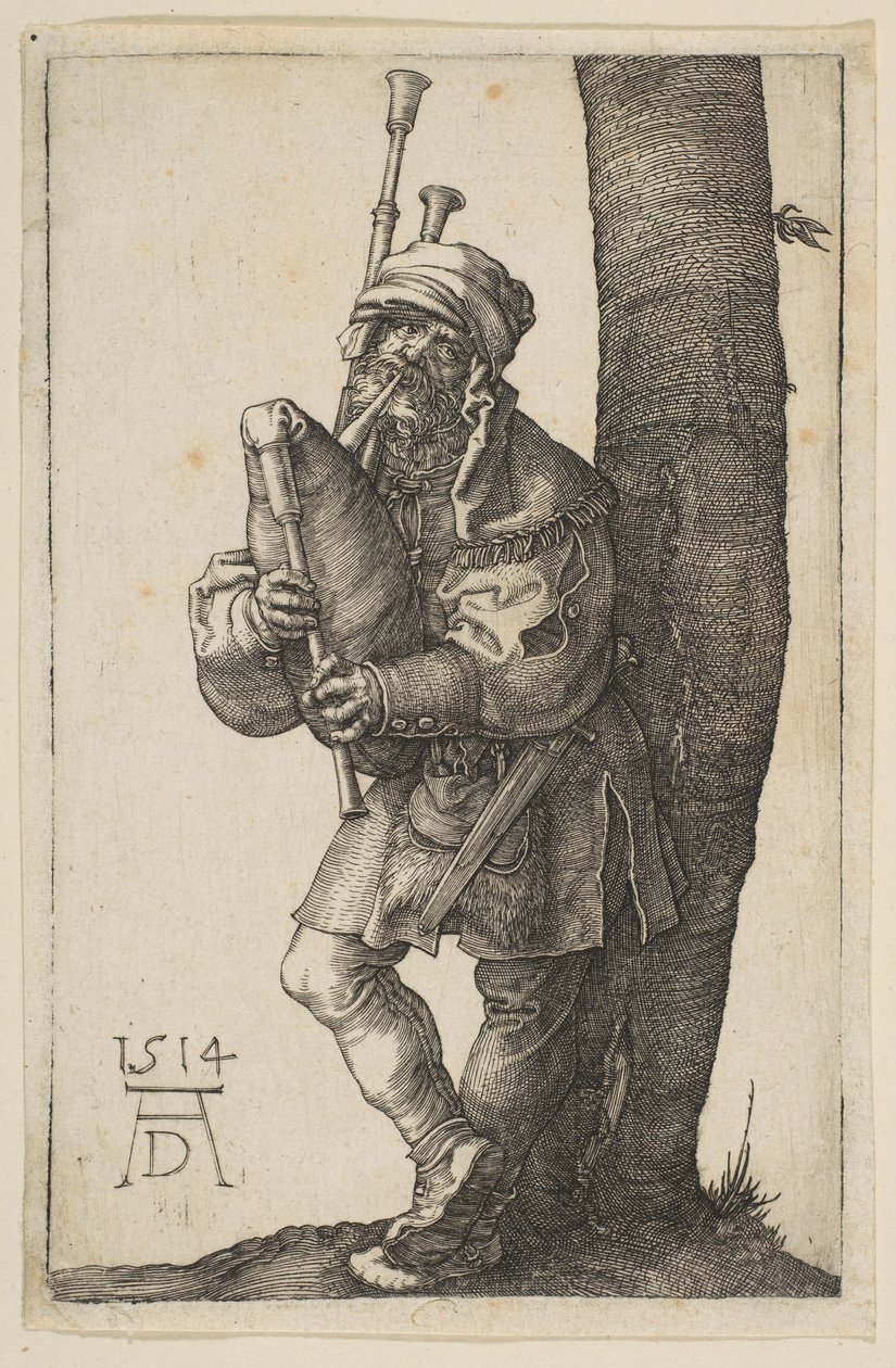 Sækkepiberen, 1514. af Albrecht Dürer