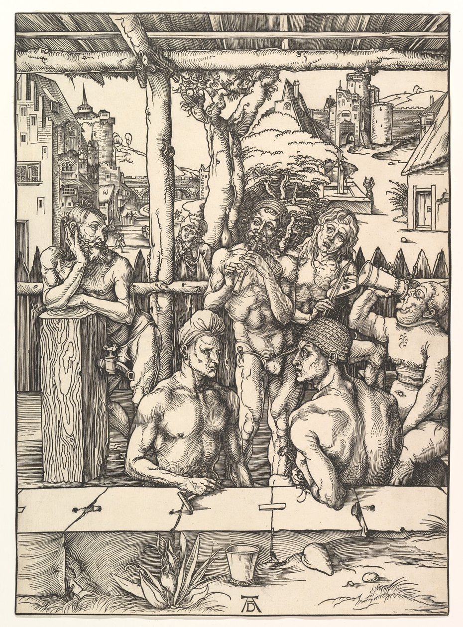 Badehuset.n.d. af Albrecht Dürer