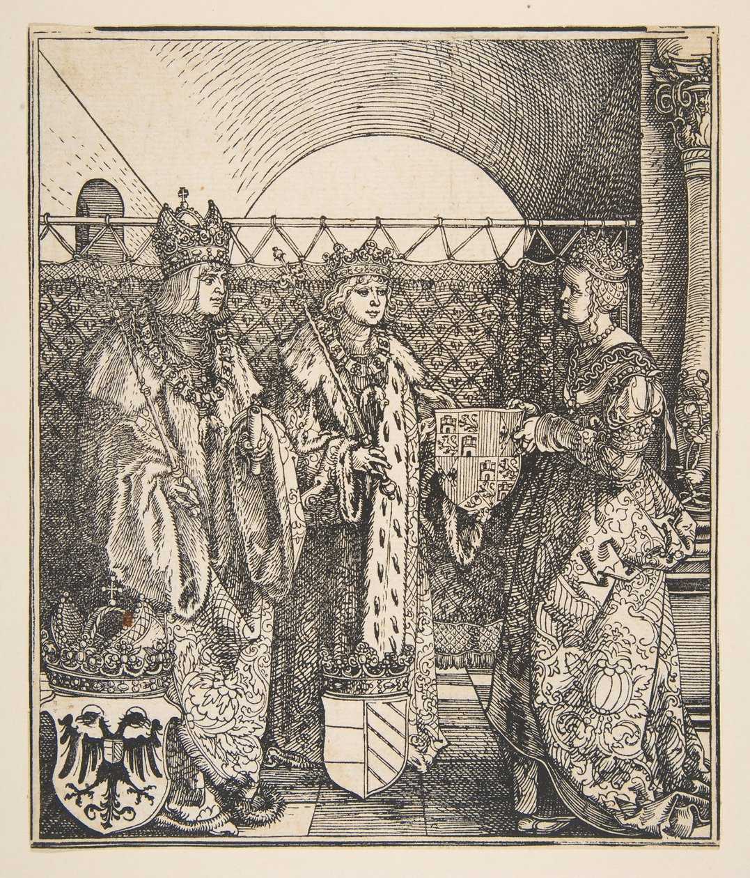 Trolovelsen af Philip og Joanna.n.d. af Albrecht Dürer