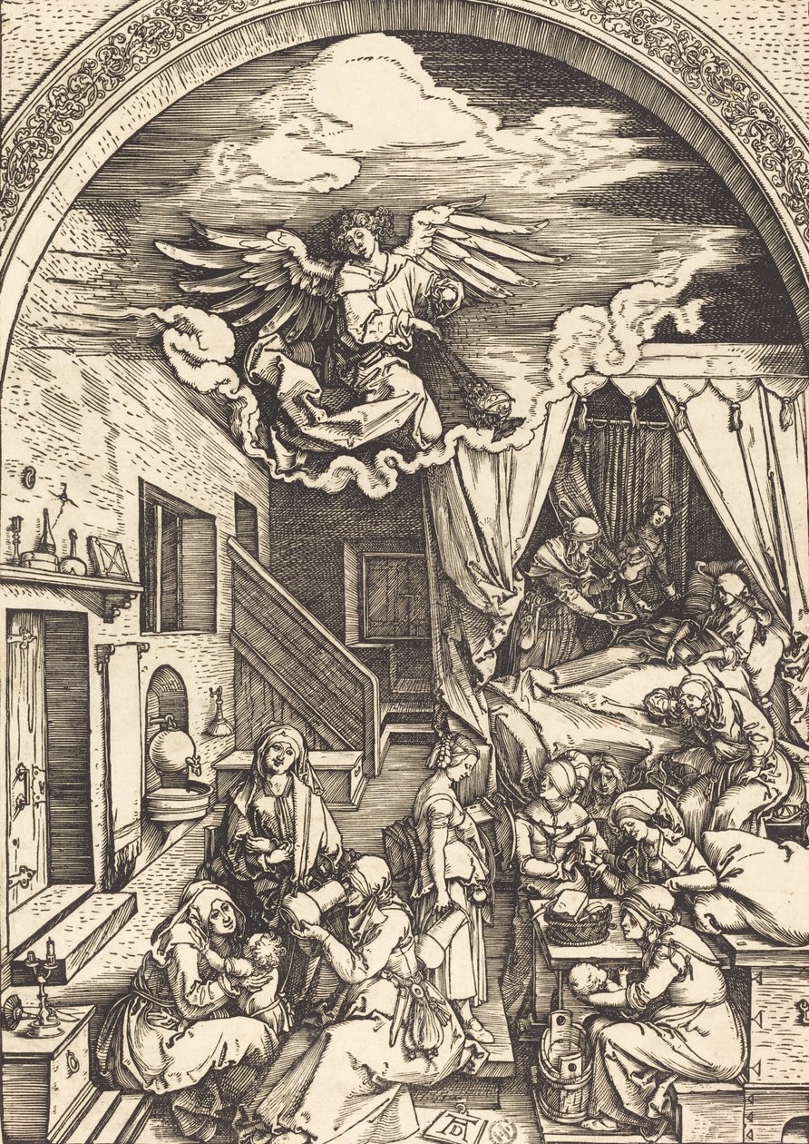 Jomfruens fødsel, ca. 15031504. af Albrecht Dürer