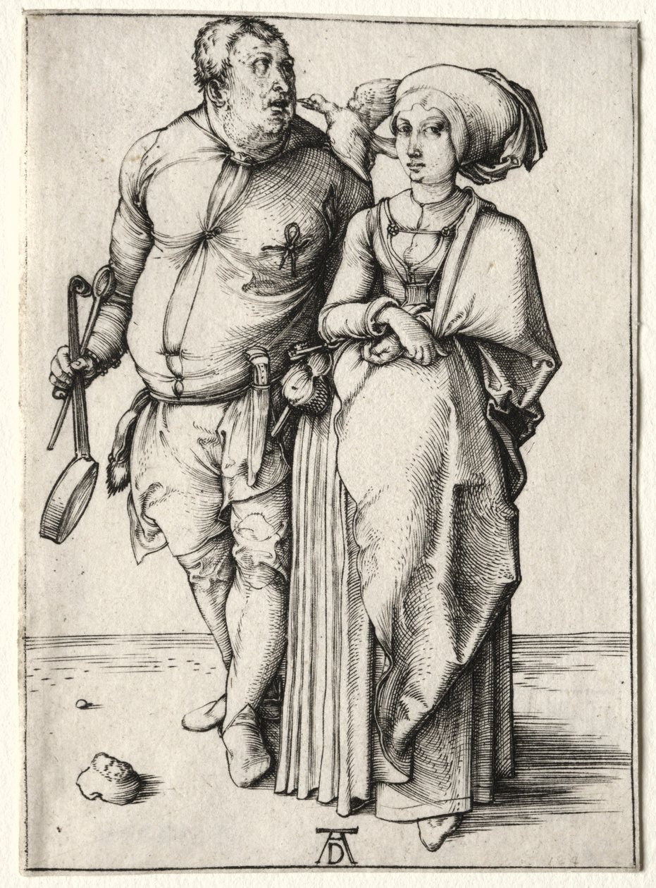 Kokken og hans kone, sandsynligvis 1497. af Albrecht Dürer