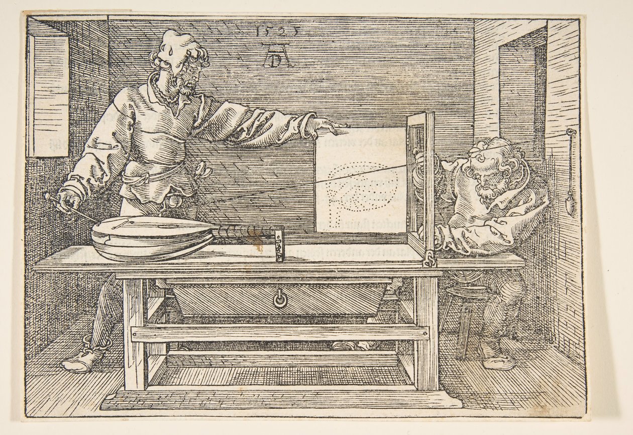 Tegneren af Lute.n.d. af Albrecht Dürer