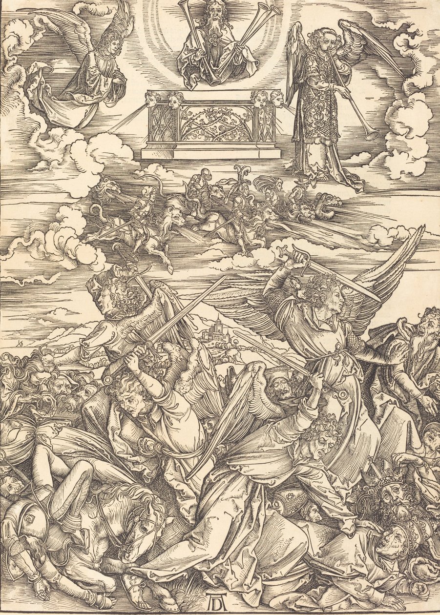 De fire hævnende engle, sandsynligvis ca. 14961498. af Albrecht Dürer