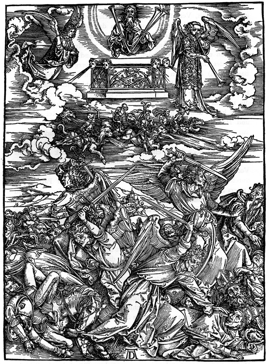 De fire hævngerrige engle, 1498, 1936 af Albrecht Dürer