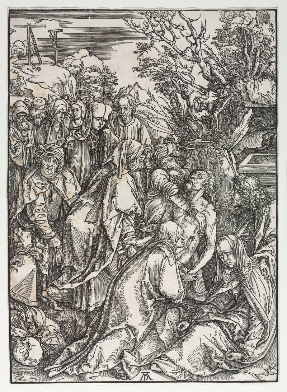 Den store passion: aflejringen. af Albrecht Dürer