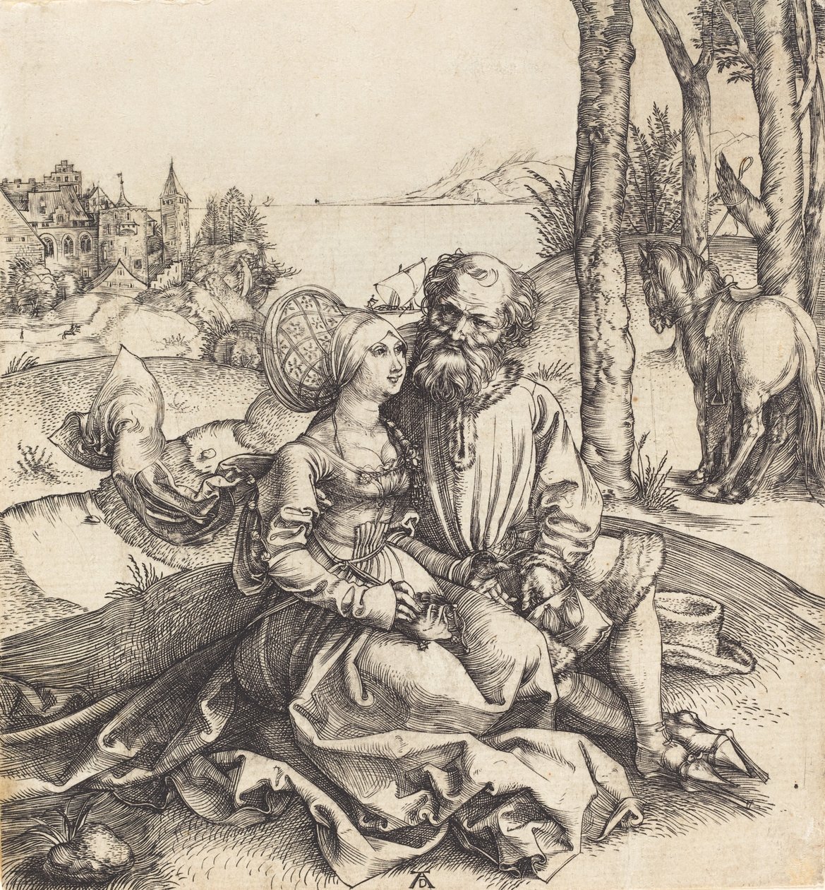 Det dårligt udvalgte par, 14951496. af Albrecht Dürer