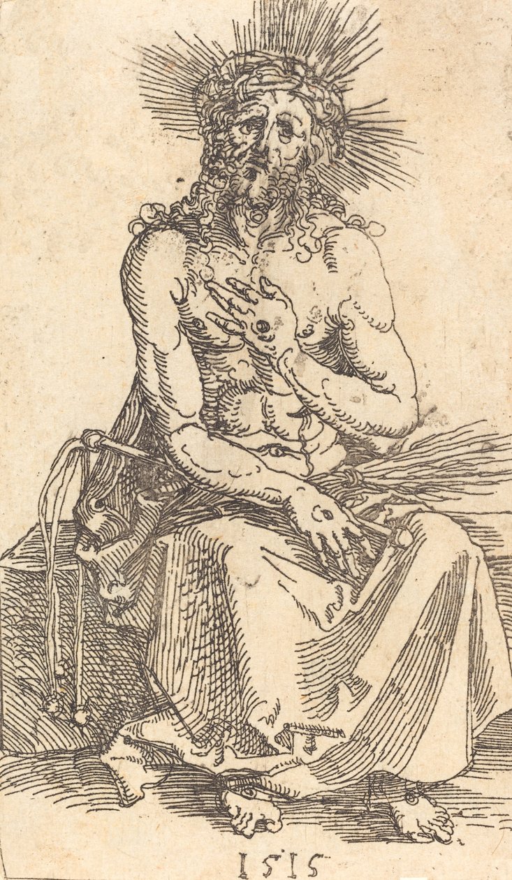 Sorgernes mand siddende, 1515. af Albrecht Dürer