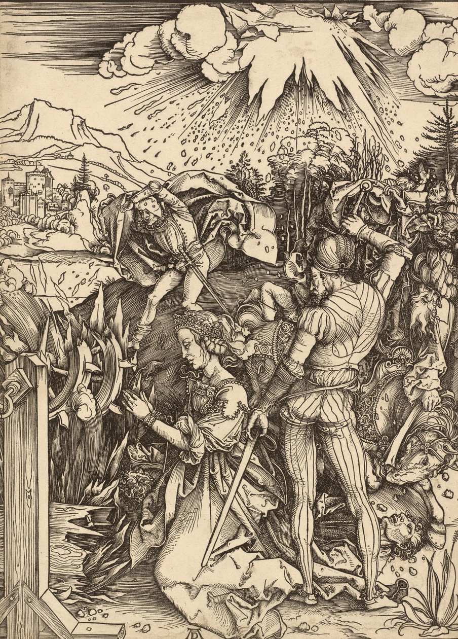 Sankt Katarinas martyrium, ca. 14971499. af Albrecht Dürer