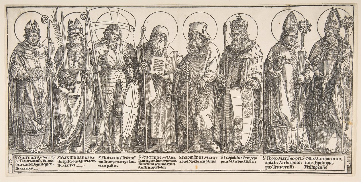 Østrigs skytshelgen, 1515-17. af Albrecht Dürer