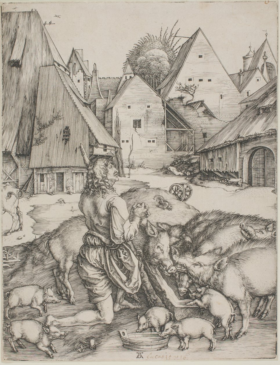 Den fortabte søn midt i svinene af Albrecht Dürer