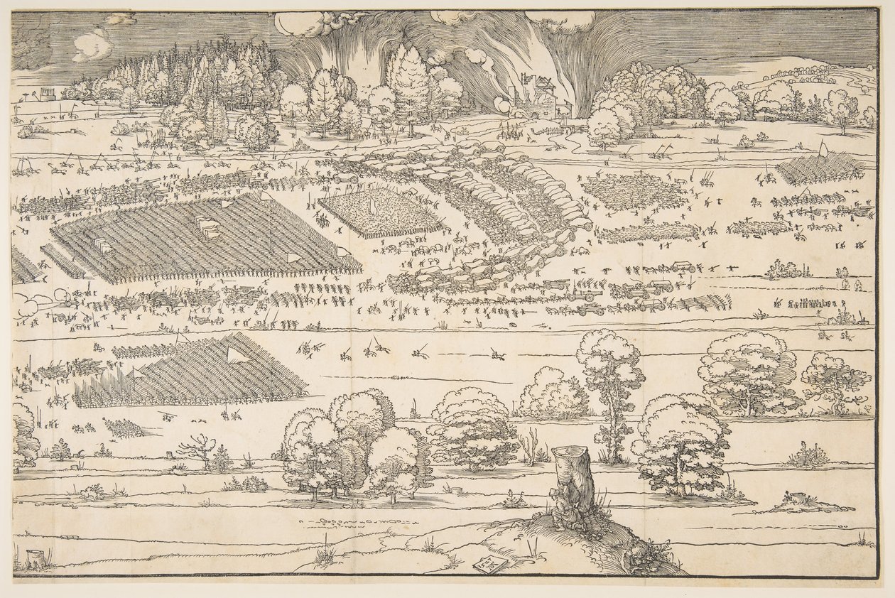 Belejringen af en fæstning.n.d. af Albrecht Dürer