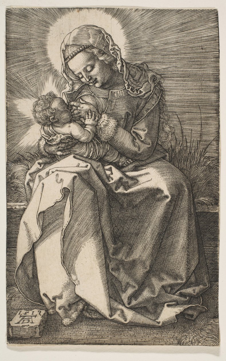 Jomfruen plejer Kristusbarnet, 1519. af Albrecht Dürer
