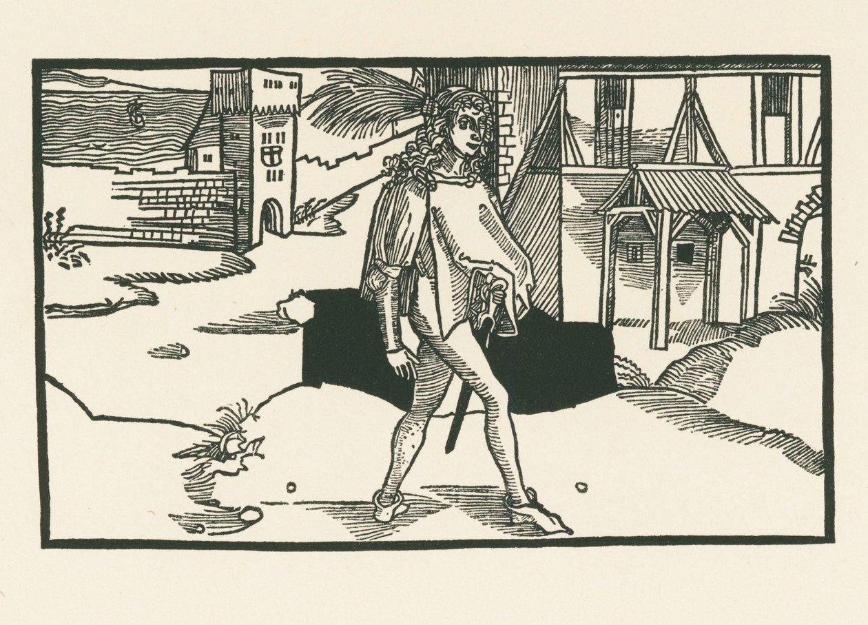 Phaedria, ca. 1492-93 (træsnit) af Albrecht Dürer or Duerer