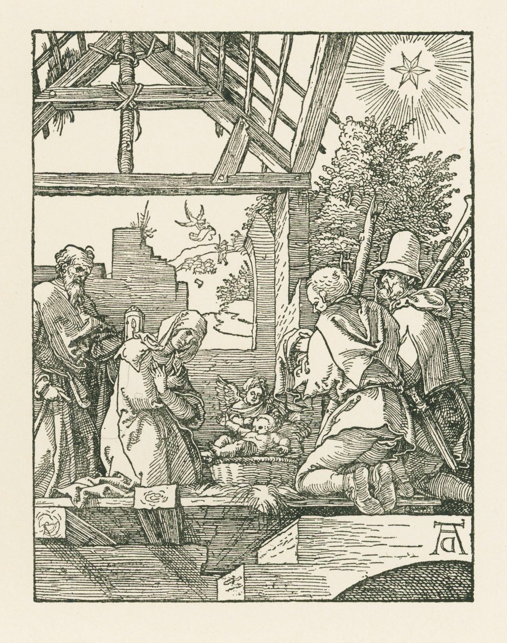 Fødselskirken, ca. 1510 (træsnit) af Albrecht Dürer or Duerer