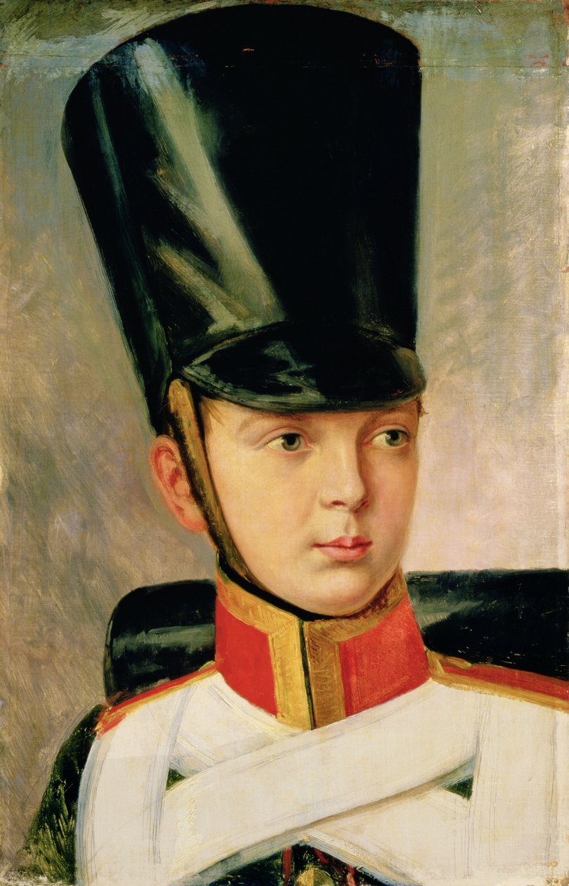 Portræt af kronprins Alexander Nikolayevich (1818-81), 1830 af Aleksandr Ivanovic Zauervejd