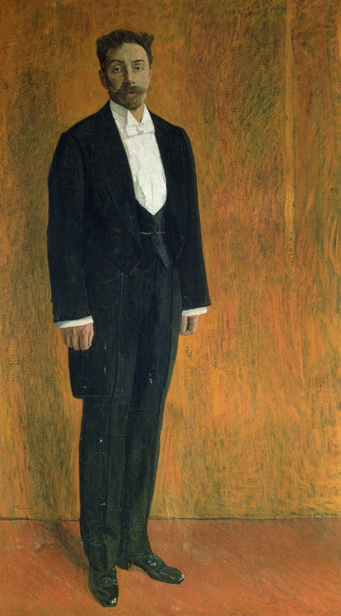 Portræt af Alexander Skryabin (1872-1915) (gouache og pastel på karton) af Aleksandr Jakovlevic Golovin