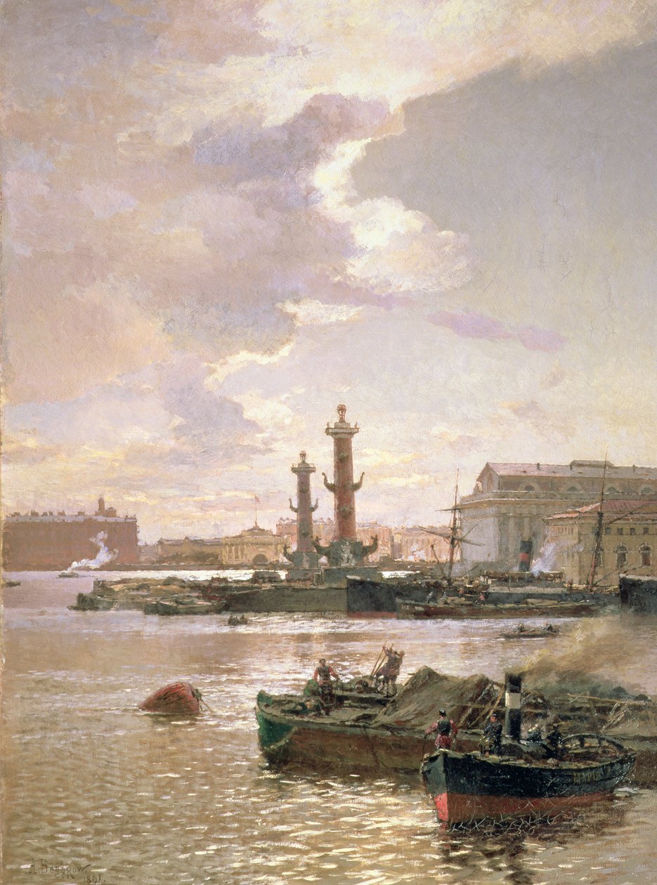 Børs i St. Petersborg, 1891 af Aleksandr Karlovich Beggrov