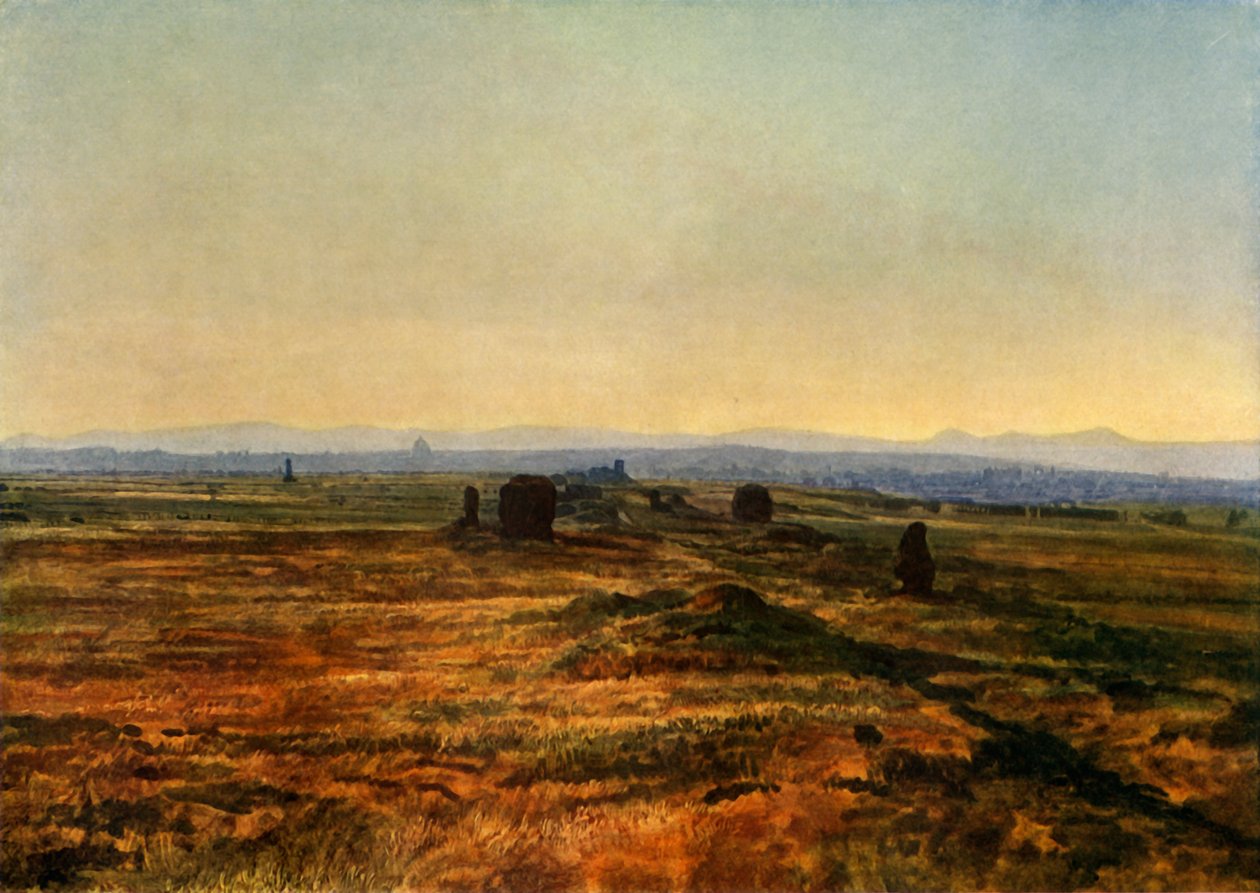 The Appian Way ved solnedgang, 1845, 1965. af Aleksandr Ivanov