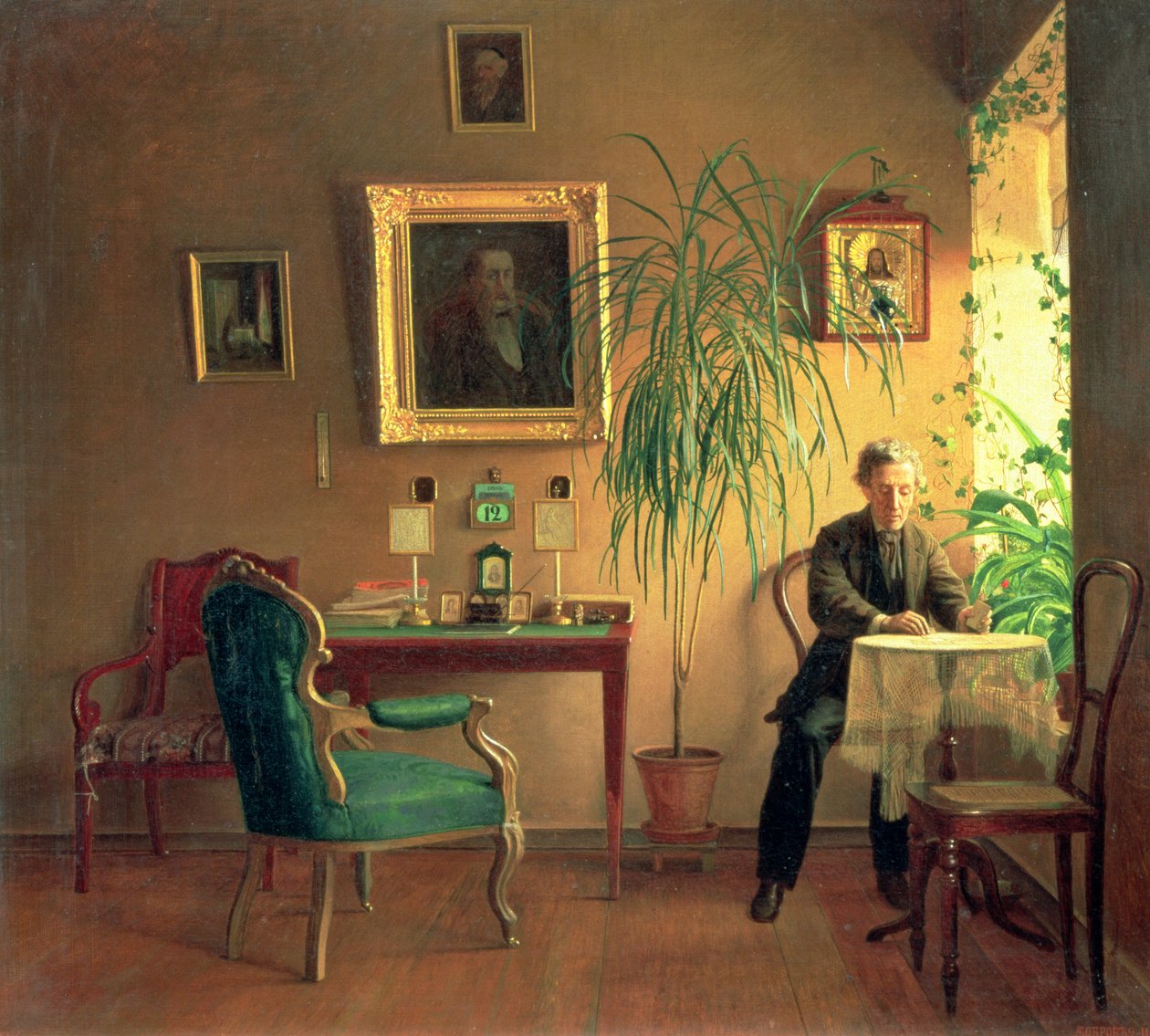 Interiør, 1871 af Aleksei Alekseevich Bobrov