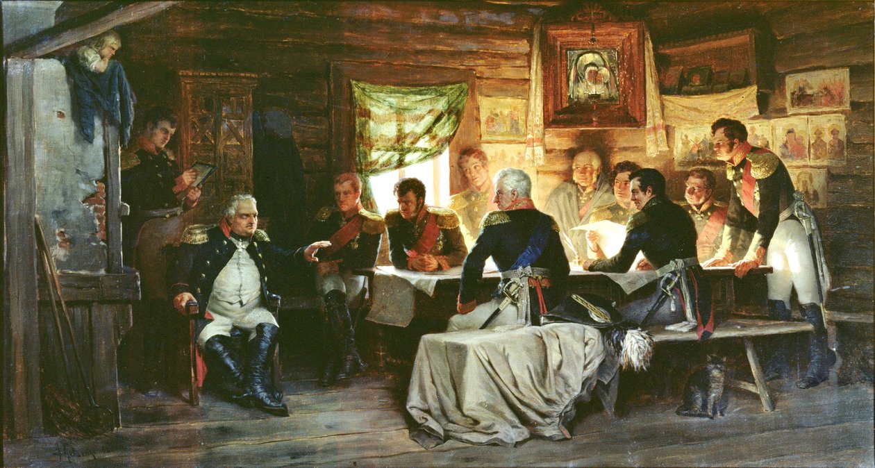 Krigsrådet i Fili i 1812, 1882 af Aleksei Danilovich Kivshenko