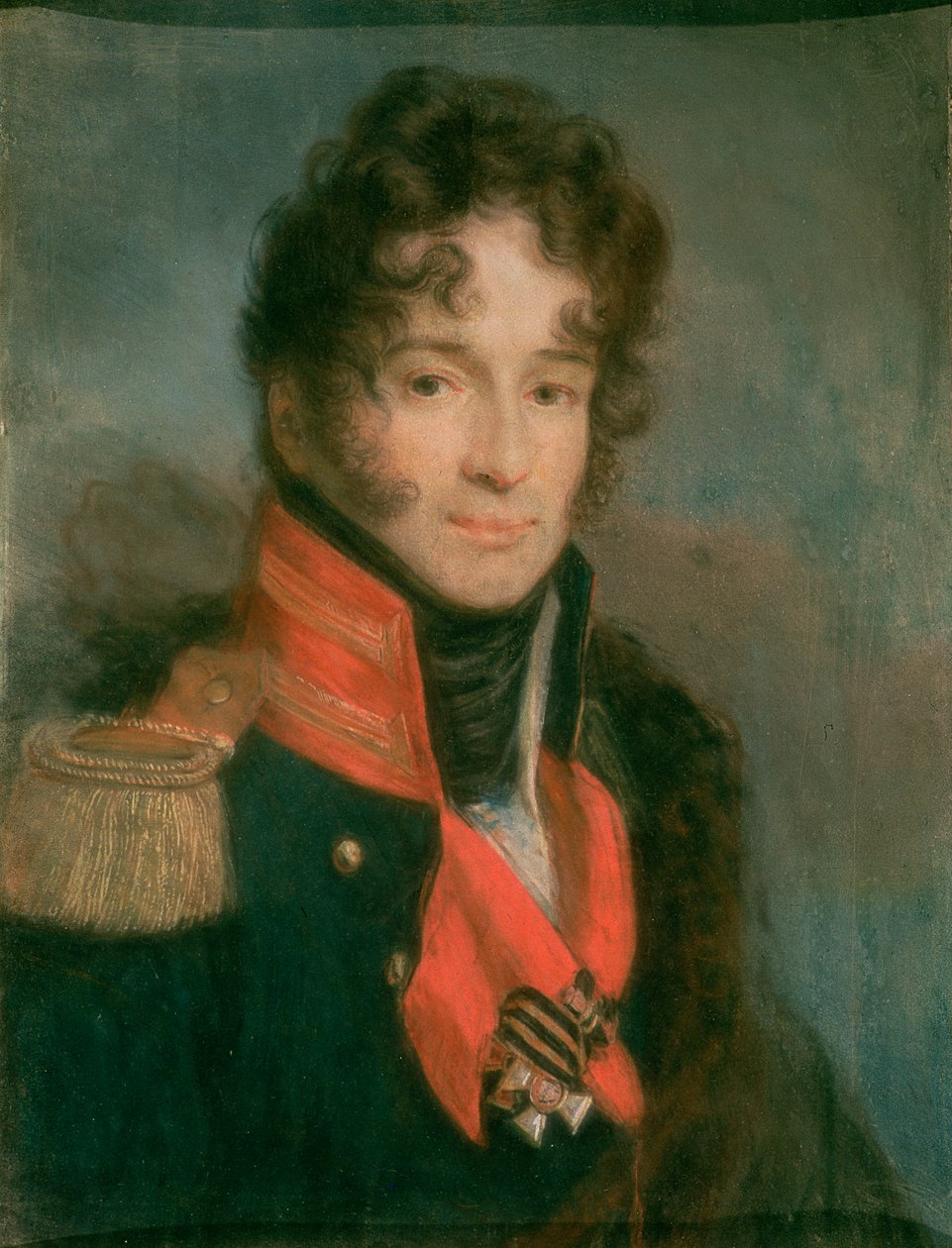 Portræt af Pyotr Alexandrovich Chicherin (1778-1845), 1809-12 (pastel på pergament) af Aleksei Gavrilovich Venetsianov