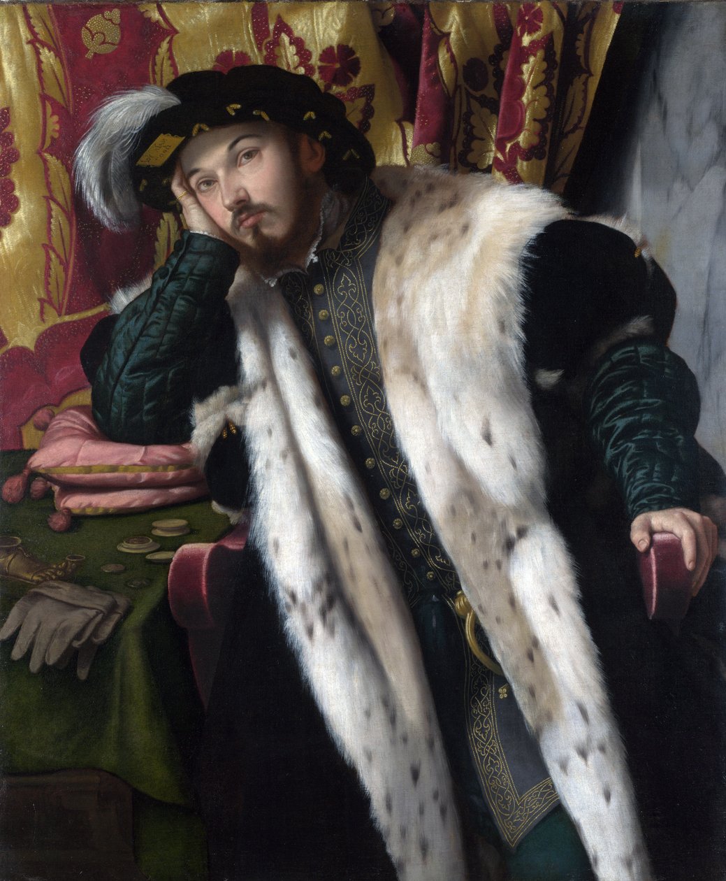 Portræt af en ung mand, ca. 1542 af Alessandro Bonvicino Moretto