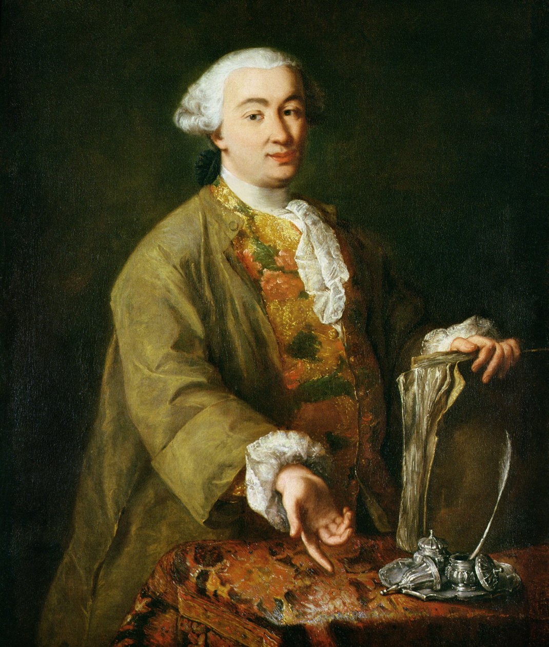 Portræt af Carlo Goldoni af Alessandro Longhi