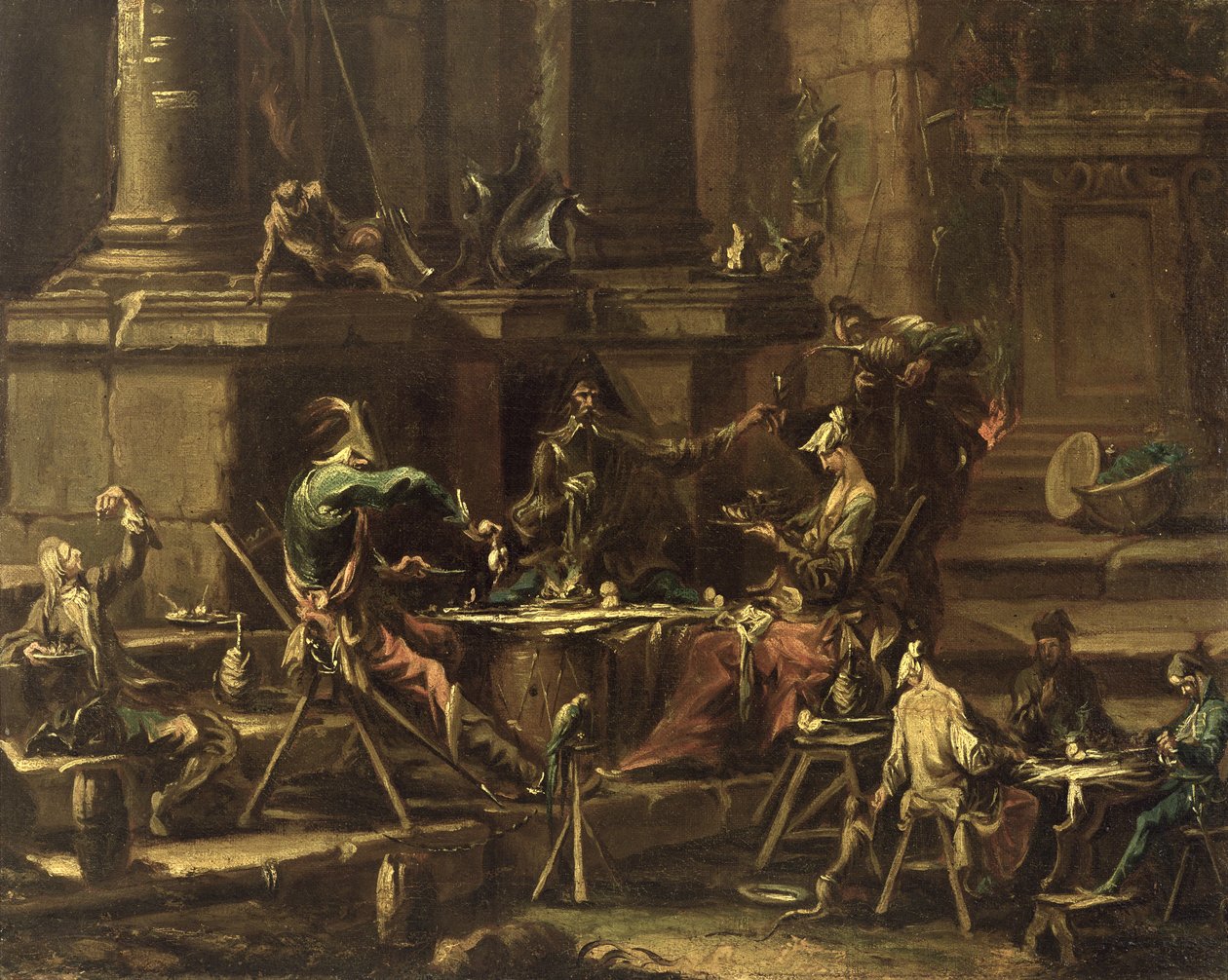 Gipsy Repast af Alessandro Magnasco