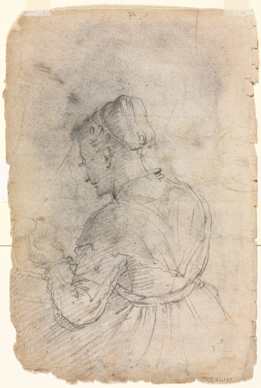 En køkkenpige (verso) af Alessandro Casolani