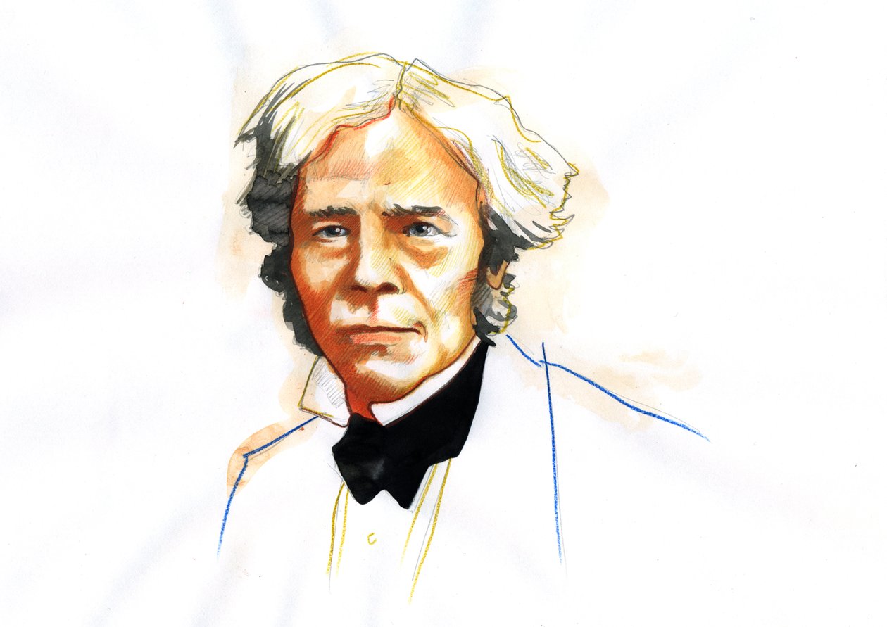 Michael Faraday (1791-1867). britisk fysiker og kemiker af Alessandro Lonati