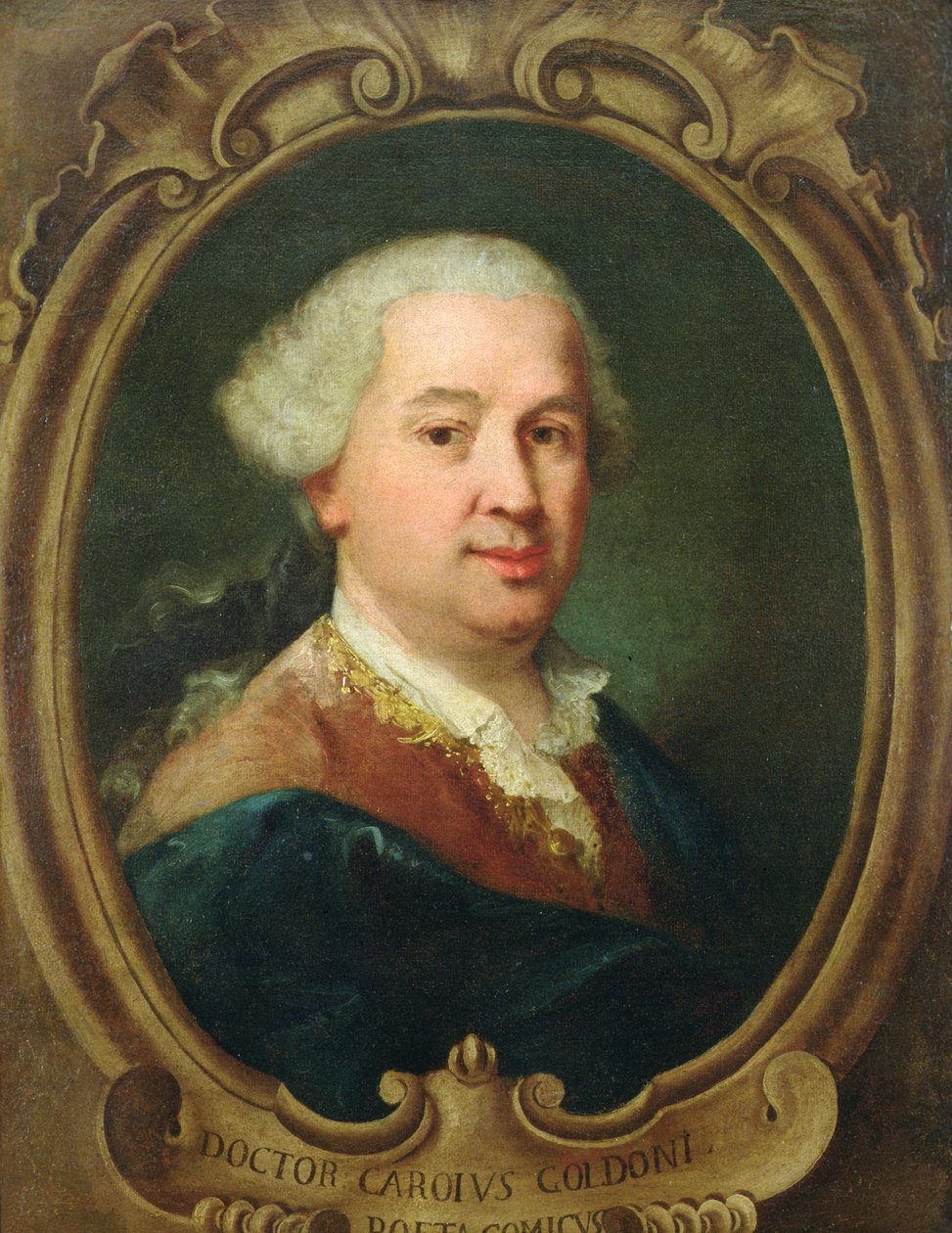 Portræt af Carlo Goldoni (1707-93) af Alessandro Longhi