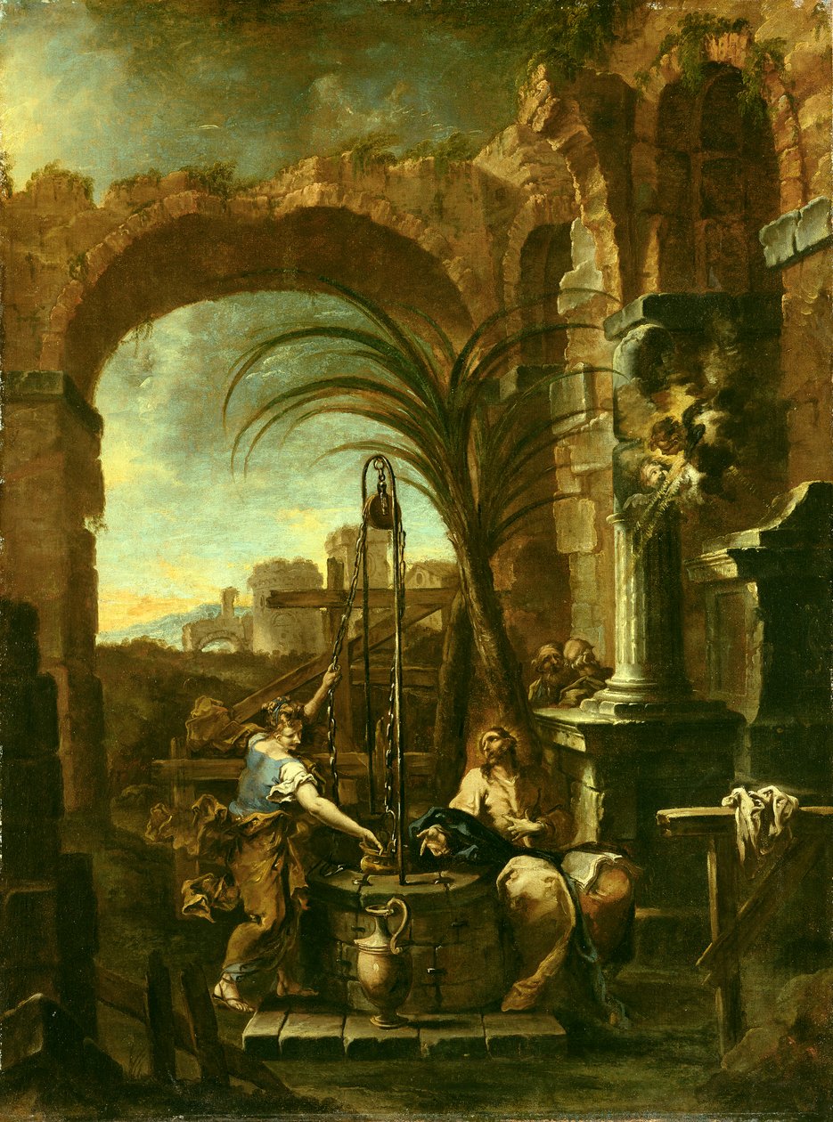 Kristus og den samaritanske kvinde, 1705-10 af Alessandro Magnasco