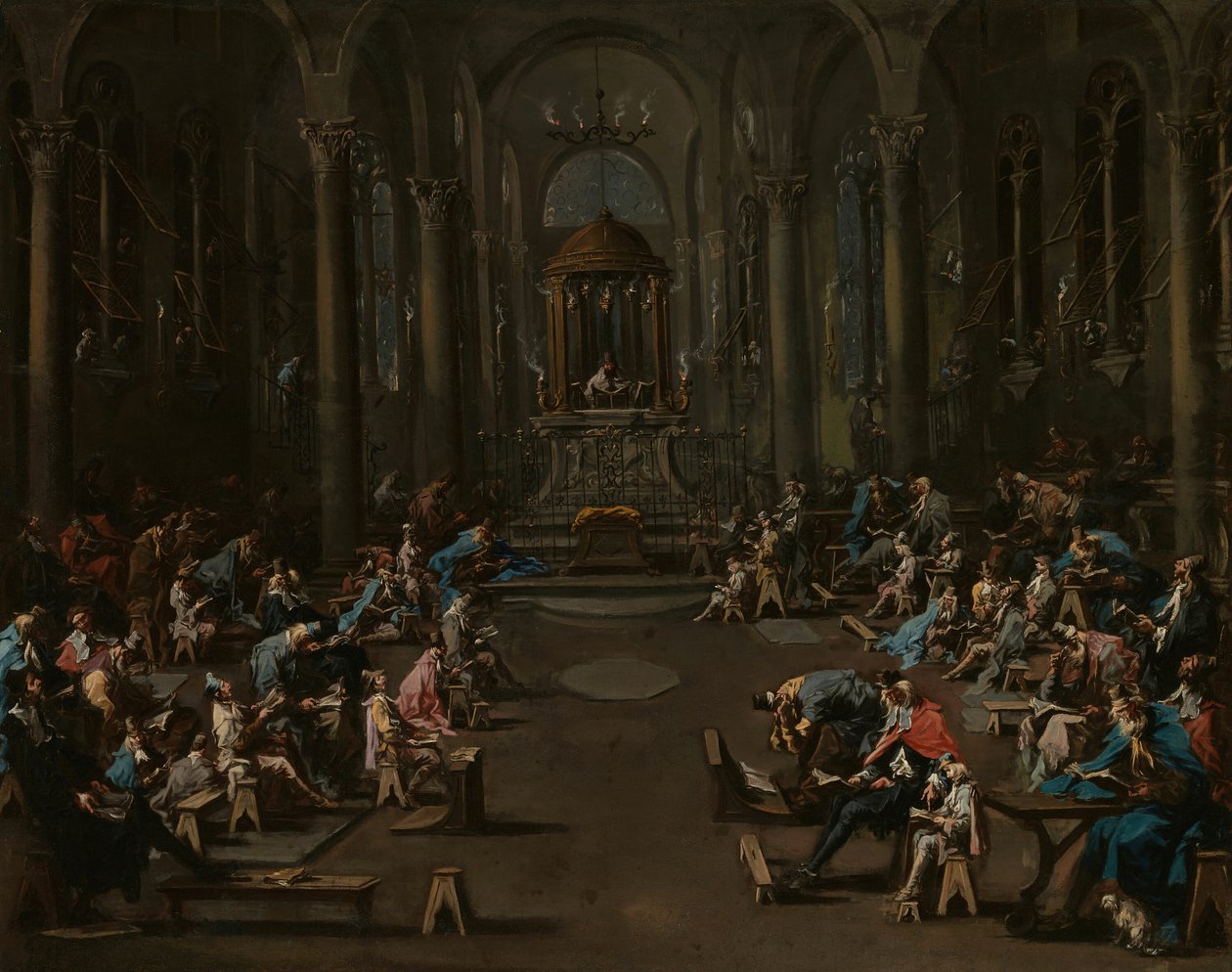 Synagogen, 172535. af Alessandro Magnasco