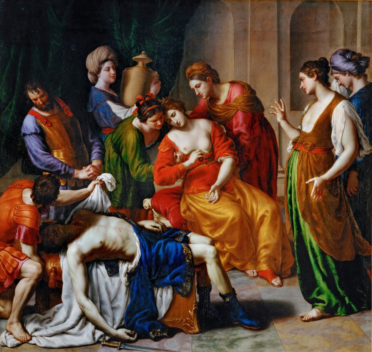Kleopatras død af Alessandro Turchi